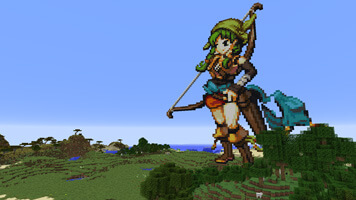 Minecraft Landscape Pixel Art